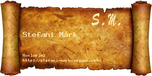 Stefani Márk névjegykártya